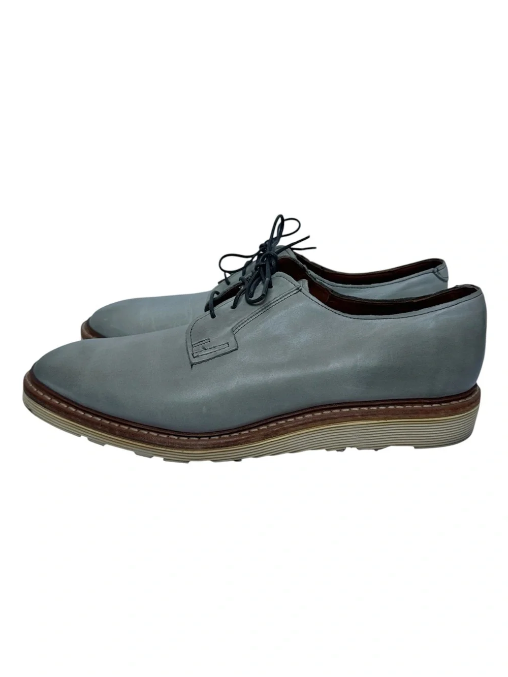 Allen Edmonds Men’s Gray Cove Drive Almond Toe Leather Lace Up Shoes- Size 11